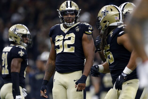 NEW ORLEANS, LA - SEPTEMBER 09: Marcus Davenport #92 of the New Orleans Saints reacts during a game against the Tampa Bay Buccaneers at the Mercedes-Benz Superdome on September 9, 2018 in New Orleans, Louisiana. (Photo by Jonathan Bachman/Getty Images) NEW ORLEANS, LA - SEPTEMBER 09: Marcus Davenport #92 of the New Orleans Saints reacts during a game against the Tampa Bay Buccaneers at the Mercedes-Benz Superdome on September 9, 2018 in New Orleans, Louisiana. (Photo by Jonathan Bachman/Getty Images)
