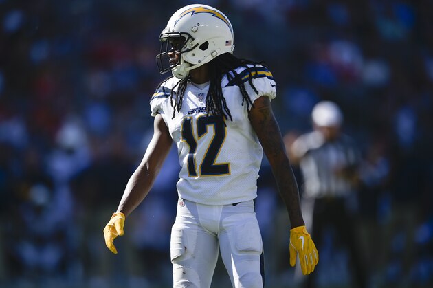 Los Angeles Chargers wide receiver Travis Benjamin in action during the second half of an NFL football game against the Kansas City Chiefs in Carson, Calif., Sunday, Sept. 9, 2018. (AP Photo/Kelvin Kuo)