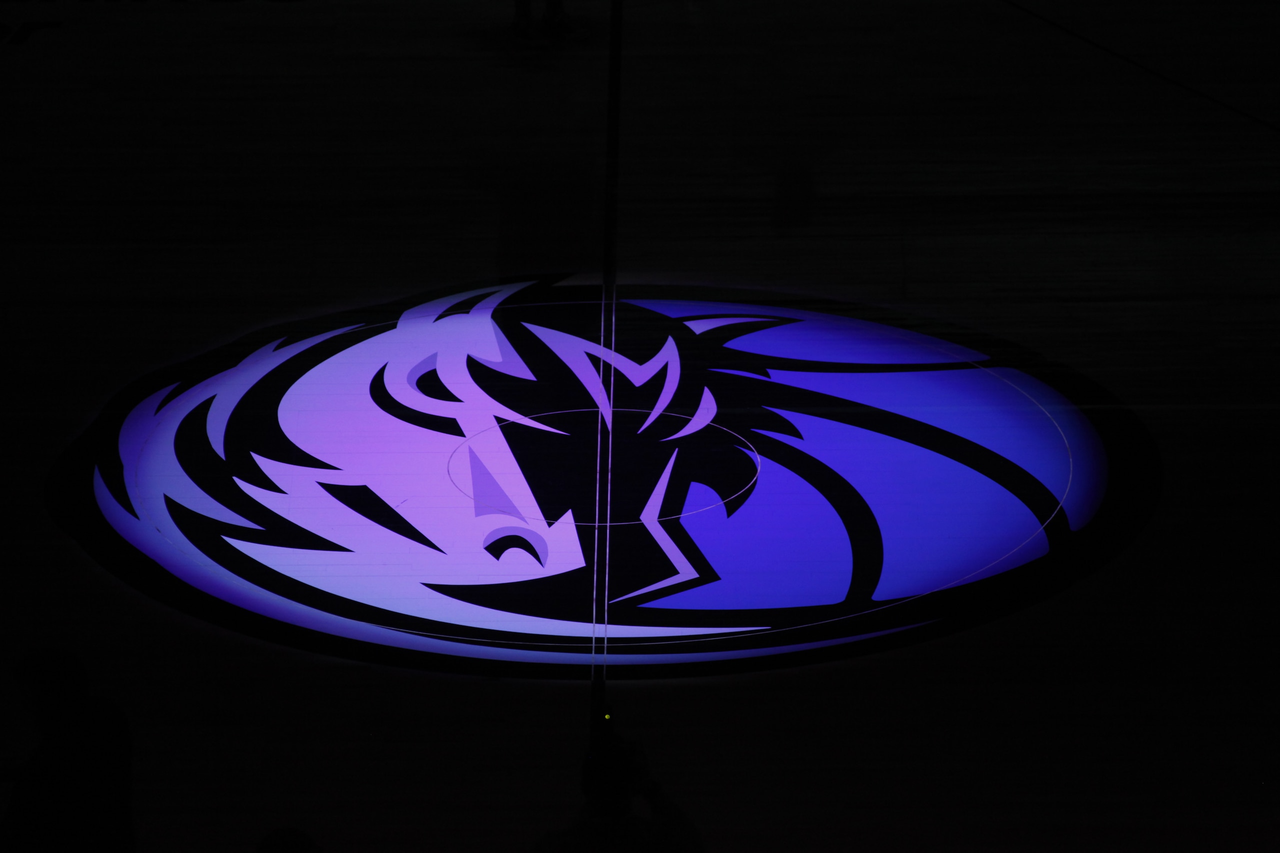 DALLAS, TX - NOVEMBER 3:  A shot of the Dallas Mavericks logo at center court before the game against the Charlotte Bobcats on November 3, 2012 at the American Airlines Center in Dallas, Texas. NOTE TO USER: User expressly acknowledges and agrees that, by downloading and or using this photograph, User is consenting to the terms and conditions of the Getty Images License Agreement. Mandatory Copyright Notice: Copyright 2012 NBAE (Photo by Glenn James/NBAE via Getty Images)