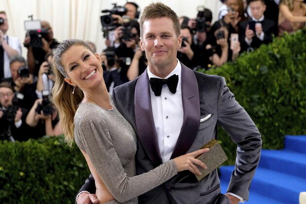 FILE - In this May 1, 2017, file photo, Gisele Bundchen and Tom Brady attend an event at The Metropolitan Museum of Art in New York. An exclusive club in the tony town where Brady and Bundchen live has finally admitted the celebrity couple. Brady and Bundchen own a multimillion-dollar mansion next door. But their application languished for two years while other members debated whether they might be a little too high-profile for the privacy-minded club founded in 1882 on Chestnut Hill. (Photo by Charles Sykes/Invision/AP, File)
