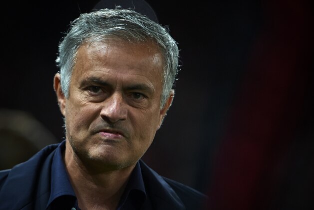 MANCHESTER, ENGLAND - OCTOBER 02:  Jose Mourinho, Manager of Manchester United looks on prior the Group H match of the UEFA Champions League between Manchester United and Valencia at Old Trafford on October 2, 2018 in Manchester, United Kingdom.  (Photo by Quality Sport Images/Getty Images)
