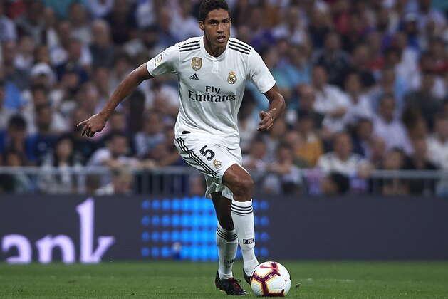 MADRID, SPAIN - SEPTEMBER 29:  Raphael Varane of Real Madrid in action during the La Liga match between Real Madrid CF and Club Atletico de Madrid at Estadio Santiago Bernabeu on September 29, 2018 in Madrid, Spain.  (Photo by Quality Sport Images/Getty Images)