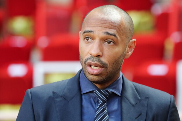 Belgium's national football team assistant coach Thierry Henry looks on prior to the UEFA Champions League first round football match between AS Monaco and Atletico Madrid at the Stade Louis II, in Monaco, on September 18, 2018. (Photo by Valery HACHE / AFP)        (Photo credit should read VALERY HACHE/AFP/Getty Images)