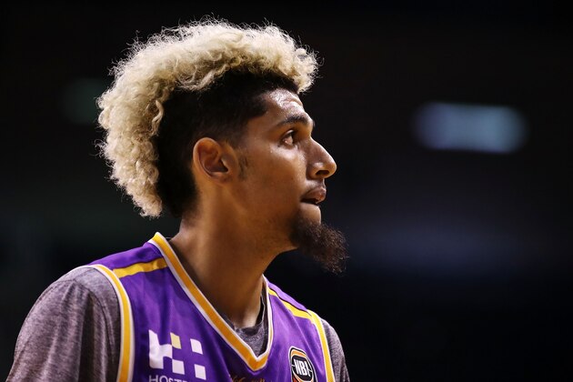 WOLLONGONG, AUSTRALIA - SEPTEMBER 16: Brian Bowen of the Kings watches on during the NBL pre-season match between the Illawarra Hawks and the Sydney Kings at WIN Entertainment Centre on September 16, 2018 in Wollongong, Australia. (Photo by Mark Kolbe/Getty Images)