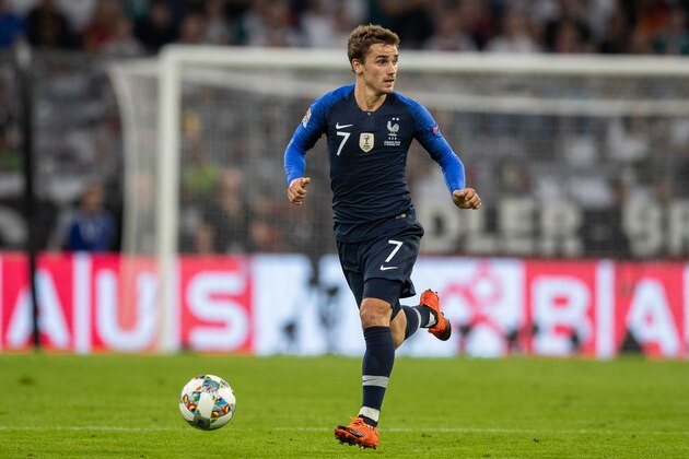 MUNICH, GERMANY - SEPTEMBER 06: Antoine Griezmann of France runs with the ball during the UEFA Nations League group A match between Germany and France at Allianz Arena on September 6, 2018 in Munich, Germany. (Photo by Boris Streubel/Getty Images)