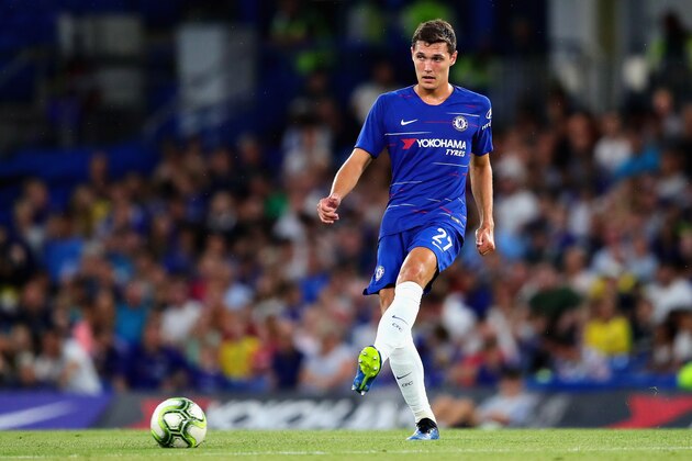 LONDON, ENGLAND - AUGUST 07:  Andreas Christensen of Chelsea in action during the pre-season friendly match between Chelsea and Olympique Lyonnais at Stamford Bridge on August 7, 2018 in London, England.  (Photo by Chris Brunskill/Fantasista/Getty Images)