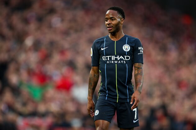 LIVERPOOL, ENGLAND - OCTOBER 07: Raheem Sterling of Manchester City during the Premier League match between Liverpool FC and Manchester City at Anfield on October 7, 2018 in Liverpool, United Kingdom. (Photo by Robbie Jay Barratt - AMA/Getty Images)