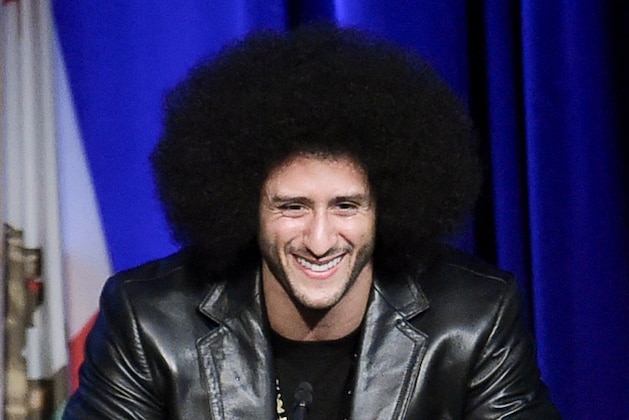 FILE - In this Dec. 3, 2017 file photo, Colin Kaepernick attends the 2017 ACLU SoCal's Bill of Rights Dinner in Beverly Hills, Calif. Kaepernick is the first celebrity announced for VH1’s second annual “Dear Mama: A Love Letter to Moms”  special, which will air on Monday, May 7. Anthony Anderson and La La Anthony will once again host. (Photo by Richard Shotwell/Invision/AP, File)