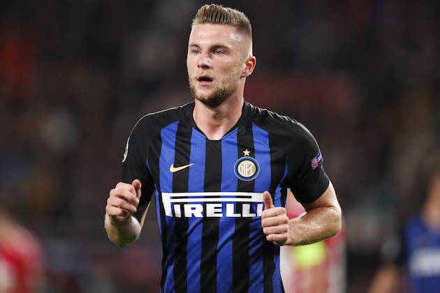 EINDHOVEN, NETHERLANDS - OCTOBER 3: Milan Skriniar of Internazionale during the UEFA Champions League  match between PSV v Internazionale at the Philips Stadium on October 3, 2018 in Eindhoven Netherlands (Photo by Edwin van Zandvoort/Soccrates/Getty Images)