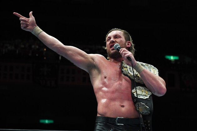 TOKYO, JAPAN - OCTOBER 08: Kenny Omega celebrates after the 3 Way match against Cody and Kota Ibushi during the King of Pro-Wresting at Ryogoku Kokugikan on October 8, 2018 in Tokyo, Japan. (Photo by Etsuo Hara/Getty Images)