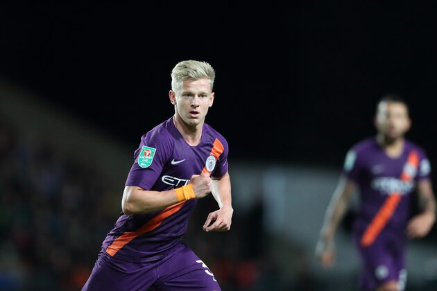 OXFORD, ENGLAND - SEPTEMBER 25: Oleksandr Zinchenko of Manchester City during the Carabao Cup Third Round match between Oxford United and Manchester City at Kassam Stadium on September 25, 2018 in Oxford, England. (Photo by James Williamson - AMA/Getty Images)