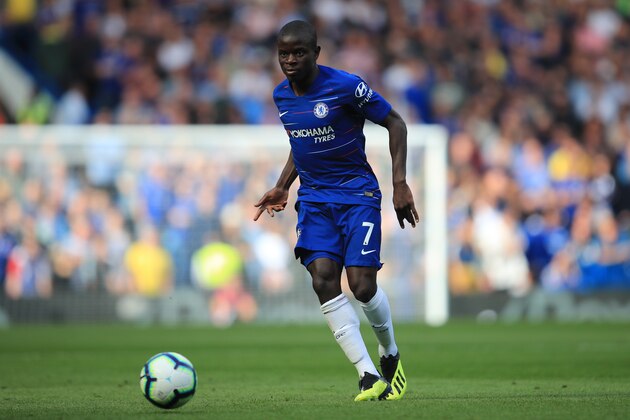 LONDON, ENGLAND - SEPTEMBER 15: N'Golo Kante of Chelsea during the Premier League match between Chelsea FC and Cardiff City at Stamford Bridge on September 15, 2018 in London, United Kingdom. (Photo by Marc Atkins/Getty Images)