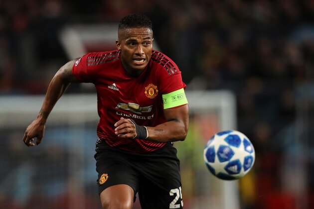 MANCHESTER, ENGLAND - OCTOBER 02: Antonio Valencia of Manchester United during the Group H match of the UEFA Champions League between Manchester United and Valencia at Old Trafford on October 2, 2018 in Manchester, United Kingdom. (Photo by Matthew Ashton - AMA/Getty Images)