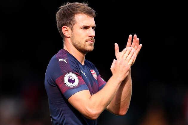LONDON, ENGLAND - OCTOBER 07: Aaron Ramsey of Arsenal during the Premier League match between Fulham FC and Arsenal FC at Craven Cottage on October 7, 2018 in London, United Kingdom. (Photo by Catherine Ivill/Getty Images)