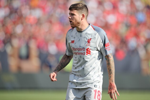ANN ARBOR, MI - JULY 28: Alberto Moreno of Liverpool during the International Champions Cup 2018 match between Manchester Untied and Liverpool at Michigan Stadium on July 28, 2018 in Ann Arbor, Michigan. (Photo by Matthew Ashton - AMA/Getty Images)
