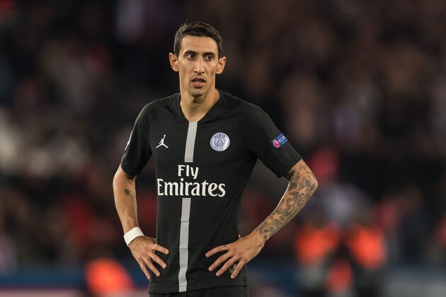 Angel di Maria of Paris Saint-Germain during the UEFA Champions League group C match between Paris St Germain and Crvena zvezda at the Parc des Princes on October 03, 2018 in Paris, France(Photo by VI Images via Getty Images)