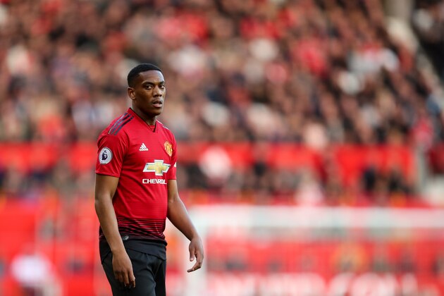 MANCHESTER, ENGLAND - OCTOBER 06: Anthony Martial of Manchester United during the Premier League match between Manchester United and Newcastle United at Old Trafford on October 6, 2018 in Manchester, United Kingdom. (Photo by Robbie Jay Barratt - AMA/Getty Images)