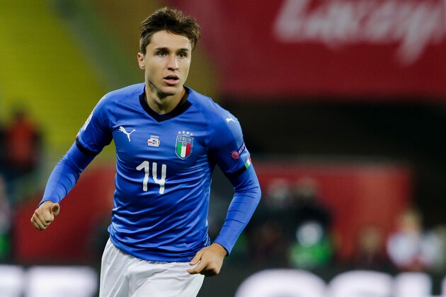 CHORZOW,  - OCTOBER 14: Federico Chiesa of Italy during the  UEFA Nations league match between Poland  v Italy  at the Slaski Stadium on October 14, 2018 in Chorzow  (Photo by Erwin Spek/Soccrates/Getty Images)