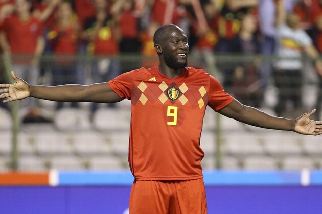 BRUSSELS, BELGIUM - OCTOBER 12: Romelu Lukaku of Belgium celebrates his second goal during the UEFA Nations League A group two match between Belgium and Switzerland at King Baudouin Stadium, Stade Roi Baudouin on October 12, 2018 in Brussels, Belgium. (Photo by Jean Catuffe/Getty Images)