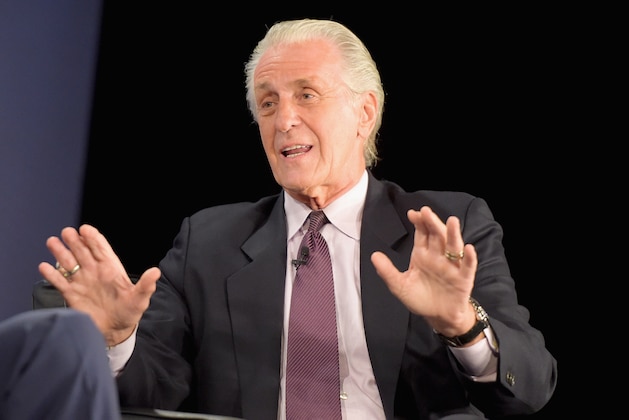 LOS ANGELES, CA - JUNE 05:  Pat Riley onstage during the American Express Teamed Up with Magic Johnson and Pat Riley on June 5, 2017 at the Conga Room in Los Angeles, California.  (Photo by Matt Winkelmeyer/Getty Images for American Express)