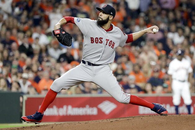 Boston Red Sox starting pitcher David Price throws against the Houston Astros during the first inning in Game 5 of a baseball American League Championship Series on Thursday, Oct. 18, 2018, in Houston. (AP Photo/David J. Phillip) Boston Red Sox starting pitcher David Price throws against the Houston Astros during the first inning in Game 5 of a baseball American League Championship Series on Thursday, Oct. 18, 2018, in Houston. (AP Photo/David J. Phillip)