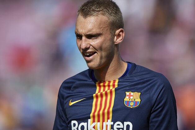 BARCELONA, SPAIN - SEPTEMBER 29:  Jasper Cillessen of Barcelona looks on during the warm up prior the La Liga match between FC Barcelona and Athletic Club at Camp Nou on September 29, 2018 in Barcelona, Spain.  (Photo by Quality Sport Images/Getty Images)