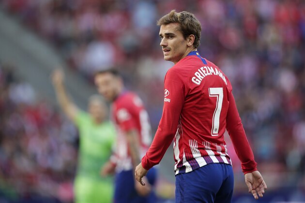 MADRID, SPAIN - OCTOBER 7: Antoine Griezmann of Atletico Madrid during the La Liga Santander  match between Atletico Madrid v Real Betis Sevilla at the Estadio Wanda Metropolitano on October 7, 2018 in Madrid Spain (Photo by David S. Bustamante/Soccrates/Getty Images)