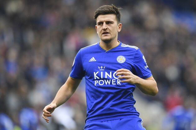 LEICESTER, ENGLAND - OCTOBER 06:  Harry Maguire of Leicester in action during the Premier League match between Leicester City and Everton FC at The King Power Stadium on October 6, 2018 in Leicester, United Kingdom.  (Photo by Michael Regan/Getty Images)