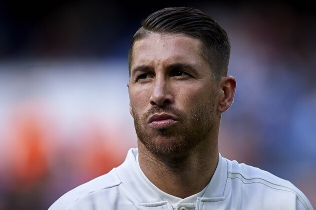 MADRID, SPAIN - OCTOBER 20:  Sergio Ramos of Real Madrid looks on prior to the La Liga match between Real Madrid CF and Levante UD at Estadio Santiago Bernabeu on October 20, 2018 in Madrid, Spain.  (Photo by Quality Sport Images/Getty Images)