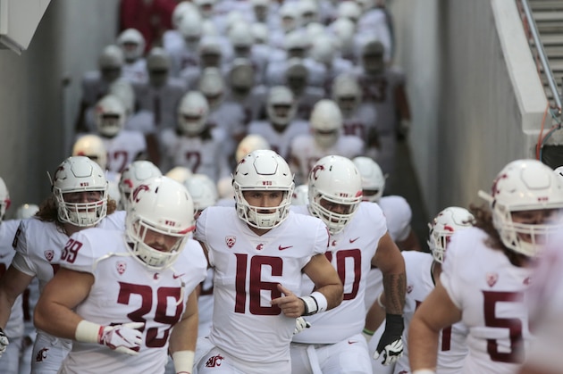 Washington State quarterback Gardner Minshew II (16) before an NCAA college football in Corvallis, Ore., on Saturday Oct. 6, 2018. (AP Photo/Timothy J. Gonzalez) Washington State quarterback Gardner Minshew II (16) before an NCAA college football in Corvallis, Ore., on Saturday Oct. 6, 2018. (AP Photo/Timothy J. Gonzalez)