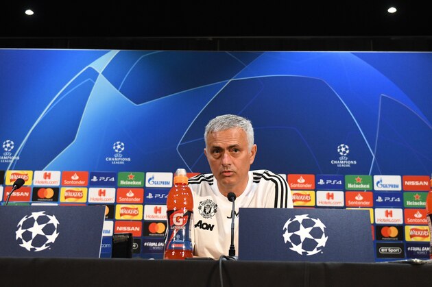 Manchester United's Portuguese manager Jose Mourinho gives a press conference at Old Trafford in Manchester, north west England on October 22, 2018, ahead of their UEFA Champions League group H football match against Juventus on October 23. (Photo by Oli SCARFF / AFP)        (Photo credit should read OLI SCARFF/AFP/Getty Images)