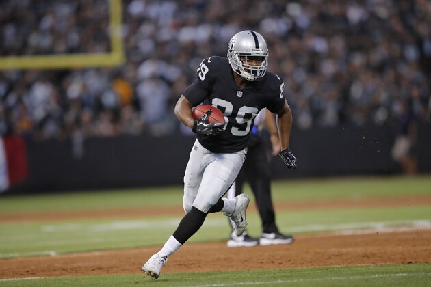 Oakland Raiders wide receiver Amari Cooper during the first half of an NFL football game against the Los Angeles Rams in Oakland, Calif., Monday, Sept. 10, 2018. (AP Photo/John Hefti)