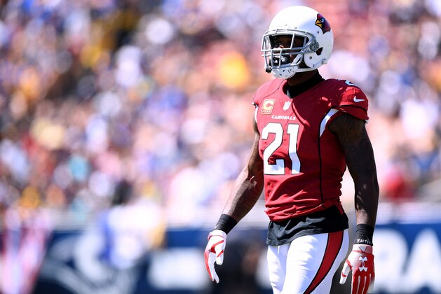 LOS ANGELES, CA - SEPTEMBER 16:  Patrick Peterson #21 of the Arizona Cardinals waits during the third quarter in a 34-0 loss to the Los Angeles Rams at Los Angeles Memorial Coliseum on September 16, 2018 in Los Angeles, California.  (Photo by Harry How/Getty Images)