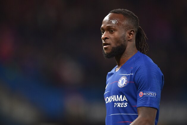 LONDON, ENGLAND - OCTOBER 04: Victor Moses of Chelsea looks on during the UEFA Europa League Group L match between Chelsea and Vidi FC at Stamford Bridge on October 4, 2018 in London, United Kingdom. (Photo by TF-Images/Getty Images)