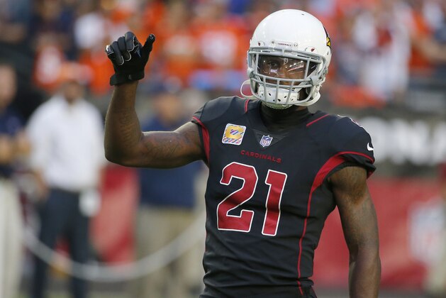 Arizona Cardinals cornerback Patrick Peterson (21) during an NFL football game against the Denver Broncos, Thursday, Oct. 18, 2018, in Glendale, Ariz. (AP Photo/Rick Scuteri)