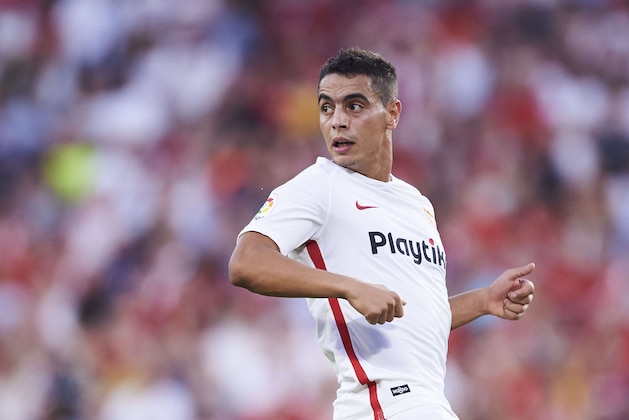 SEVILLE, SPAIN - OCTOBER 07: Wissam Ben Yedder of Sevilla FC reacts during the La Liga match between Sevilla FC and RC Celta de Vigo at Estadio Ramon Sanchez Pizjuan on October 7, 2018 in Seville, Spain. (Photo by Aitor Alcalde Colomer/Getty Images) SEVILLE, SPAIN - OCTOBER 07: Wissam Ben Yedder of Sevilla FC reacts during the La Liga match between Sevilla FC and RC Celta de Vigo at Estadio Ramon Sanchez Pizjuan on October 7, 2018 in Seville, Spain. (Photo by Aitor Alcalde Colomer/Getty Images)
