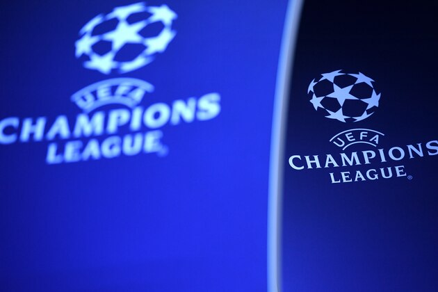 BARCELONA, SPAIN - OCTOBER 24: The Champions League logo is seen prior to the Group B match of the UEFA Champions League between FC Barcelona and FC Internazionale at Camp Nou on October 24, 2018 in Barcelona, Spain.  (Photo by David Ramos/Getty Images)