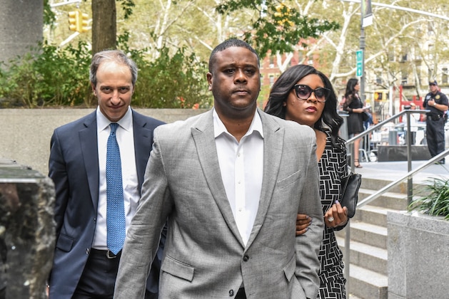 NEW YORK, NY - OCTOBER 10: Merl Code Jr. exits the Federal Courthouse in Manhattan on October 10, 2017 in New York City. Several people associated with NCAA Basketball have been charged as part of a corruption ring. (Photo by Stephanie Keith/Getty Images)