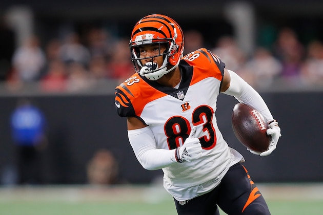 ATLANTA, GA - SEPTEMBER 30: Tyler Boyd #83 of the Cincinnati Bengals runs after a catch during the first quarter against the Atlanta Falcons at Mercedes-Benz Stadium on September 30, 2018 in Atlanta, Georgia. (Photo by Kevin C.  Cox/Getty Images)