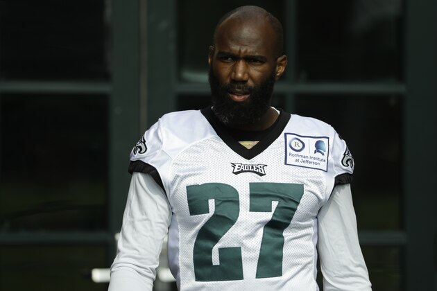 Philadelphia Eagles' Malcolm Jenkins during NFL football training camp Tuesday, Aug. 7, 2018 in Philadelphia. (AP Photo/Matt Rourke)