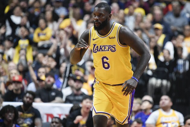 Los Angeles Lakers guard Lance Stephenson in action during the second half of an NBA preseason basketball game against the Los Angeles Clippers in Anaheim, Calif., Saturday, Oct. 6, 2018. The Clippers won 103-87. (AP Photo/Kelvin Kuo)