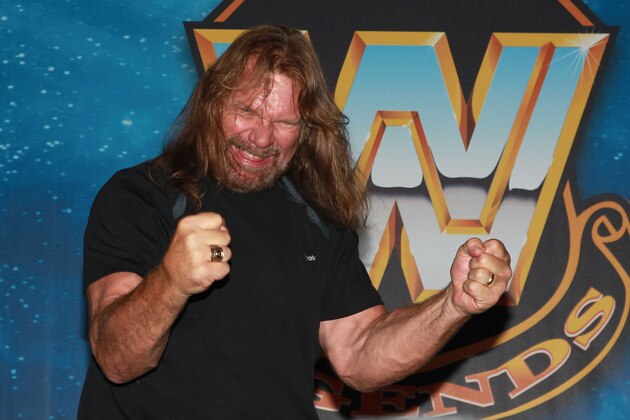 WWE legend Jim Hacksaw Duggan appears at WWE Wrestlemania Axxess, a fan event at the Miami Beach Convention Center, Thursday, March 29, 2012 in Miami Beach, Fla. Wrestlemania XXVIII will be held Sunday at Sun Life Stadium in Miami Gardens, Fla. (AP Photo/StarPix, Dave Allocca)