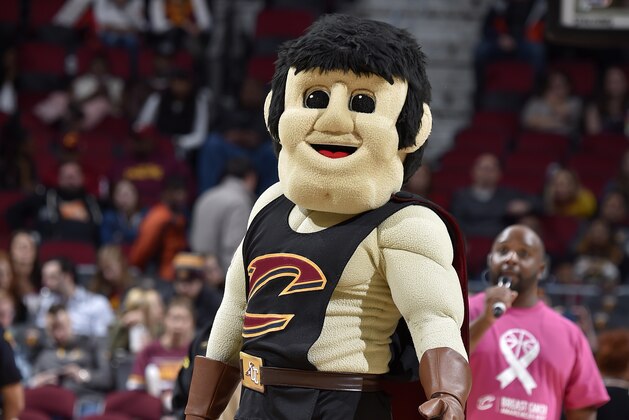 CLEVELAND, OH - OCTOBER 24:  The Cleveland Cavaliers Sir CC looks on during the game against the Brooklyn Nets on October 24, 2018 at Quicken Loans Arena in Cleveland, Ohio. NOTE TO USER: User expressly acknowledges and agrees that, by downloading and/or using this photograph, user is consenting to the terms and conditions of the Getty Images License Agreement. Mandatory Copyright Notice: Copyright 2018 NBAE (Photo by David Liam Kyle/NBAE via Getty Images)