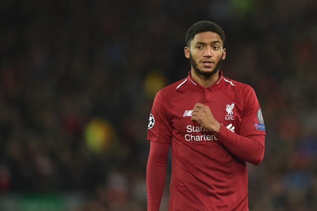 LIVERPOOL, ENGLAND - OCTOBER 24: Joe Gomez of Liverpool looks on prior the UEFA Champions League Group C match between Liverpool and FK Crvena Zvezda at Anfield on October 24, 2018 in Liverpool, United Kingdom. (Photo by TF-Images/Getty Images)