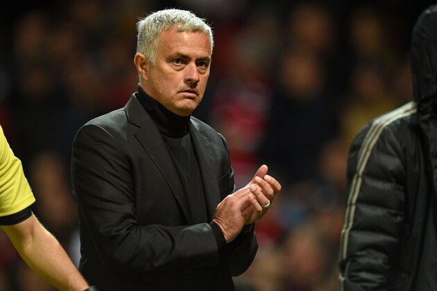 Manchester United's Portuguese manager Jose Mourinho leaves the pitch after the Champions League group H football match between Manchester United and Juventus at Old Trafford in Manchester, north west England, on October 23, 2018. - Juventus won the game 1-0. (Photo by Oli SCARFF / AFP)        (Photo credit should read OLI SCARFF/AFP/Getty Images)