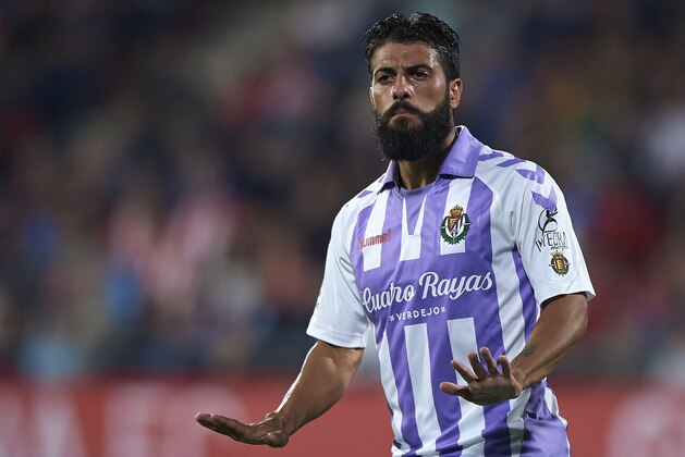 GIRONA, SPAIN - AUGUST 17:  Daniele Verde of Real Valladolid reacts during the La Liga match between Girona FC and Real Valladolid CF at Montilivi Stadium on August 17, 2018 in Girona, Spain.  (Photo by Quality Sport Images/Getty Images)