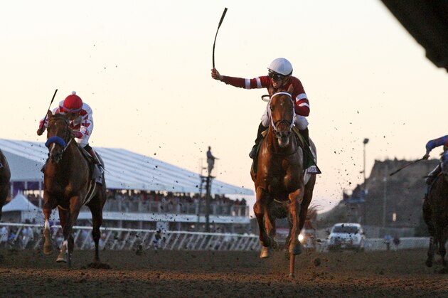DEL MAR, CA NOVEMBER 4: Gun Runner with Florent Geroux up wins the Breeders Cup Classic at Del Mar Race Track on November 4, 2017 in Del Mar, California (Photo by Horsephotos/Getty Images)