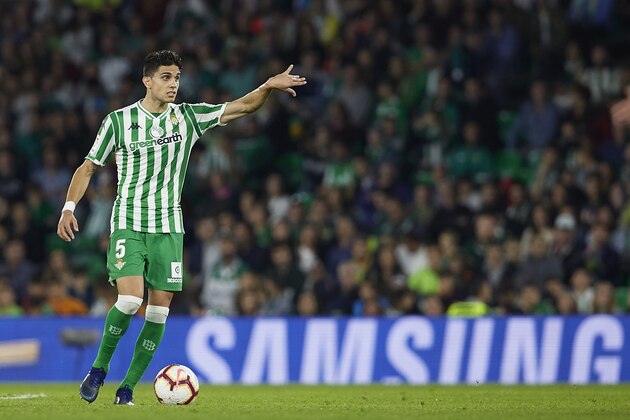 SEVILLE, SPAIN - OCTOBER 21:  Marc Bartra of Betis reacts during the La Liga match between Real Betis Balompie and Real Valladolid CF at Estadio Benito Villamarin on October 21, 2018 in Seville, Spain.  (Photo by Quality Sport Images/Getty Images)