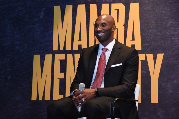LOS ANGELES - OCTOBER 25: Kobe Bryant poses for a photo during the Mamba Mentality book launch Q & A on October 25, 2018 at Staples Center in Los Angeles, California. NOTE TO USER: User expressly acknowledges and agrees that, by downloading and/or using this Photograph, user is consenting to the terms and conditions of the Getty Images License Agreement. Mandatory Copyright Notice: Copyright 2018 NBAE (Photo by Juan Ocampo/NBAE via Getty Images)