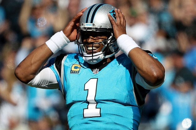 CHARLOTTE, NC - OCTOBER 28: Cam Newton #1 of the Carolina Panthers reacts against the Baltimore Ravens in the fourth quarter during their game at Bank of America Stadium on October 28, 2018 in Charlotte, North Carolina.  (Photo by Streeter Lecka/Getty Images)